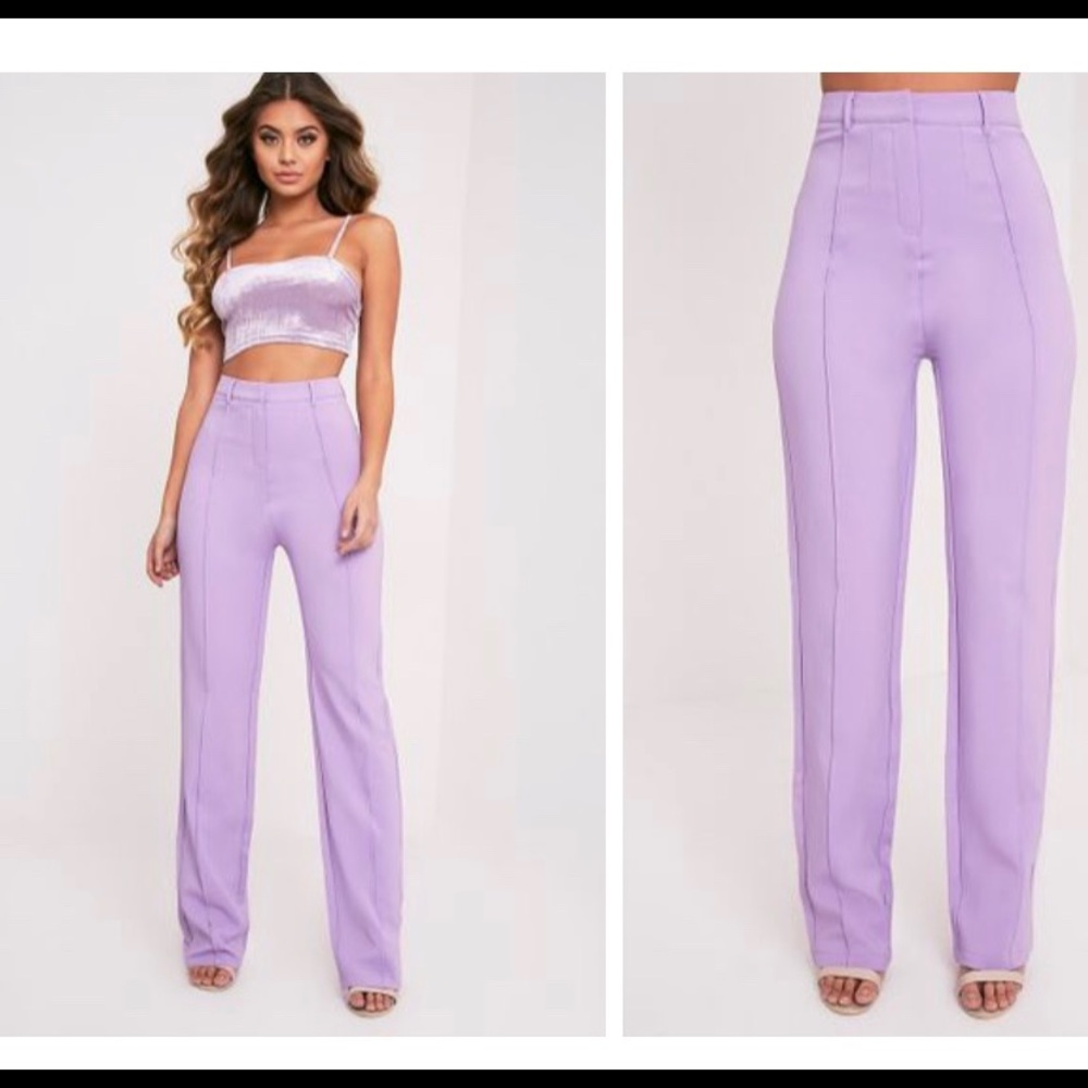 Lilac High Waist Pants